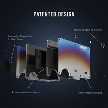 Ridge Wallets for Men - Slim Minimalist Wallet For Men, Front Pocket Wallets for Men, RFID Wallet For Men - Card Holder Wallet (Burnt Titanium)