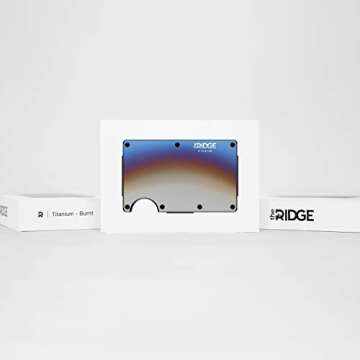 Ridge Wallets for Men - Slim Minimalist Wallet For Men, Front Pocket Wallets for Men, RFID Wallet For Men - Card Holder Wallet (Burnt Titanium)