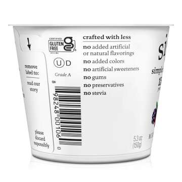 siggi's® Icelandic Strained Nonfat Yogurt, Acai Mixed Berry, 5.3 oz. Single Serve Cup – Thick, Protein-Rich Yogurt