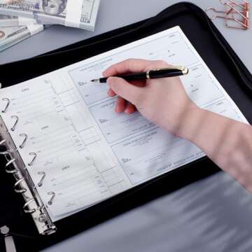 Antner Professional Check Binder - Elegant PU Leather 600 Check Capacity