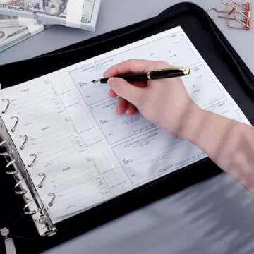 Antner Professional Check Binder - Elegant PU Leather 600 Check Capacity