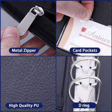 Antner Professional Check Binder - Elegant PU Leather 600 Check Capacity