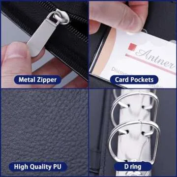 Antner Professional Check Binder - Elegant PU Leather 600 Check Capacity