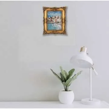 8×10 Vintage Picture Frame, Ornate Bronze Photo Frames with Mat Antique Gold Picture Frames with Glass Front for Tabletop Wall Hanging (8×10 inch, Bronze Gold)