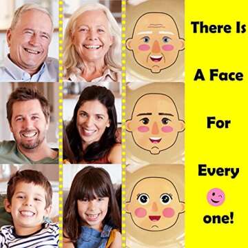 XIBORO BYEM Make A Face Plate For Kids (Plates x 3) Canadian Design Picky Eater Plates Unbreakable Microwave & Dishwasher Safe Cute Plates Biodegradable Toxin & Melamine Free