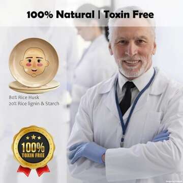 XIBORO BYEM Make A Face Plate For Kids (Plates x 3) Canadian Design Picky Eater Plates Unbreakable Microwave & Dishwasher Safe Cute Plates Biodegradable Toxin & Melamine Free