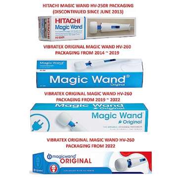 Authentic Magic Wand Massager Original HV-260 – Plug-in 2-Speed with Flexible Neck & Ultra-Powerful Motor for Deep, Rumbling, Muscle Relaxing Vibrations. 6-Foot Cord, 1-Year Warranty