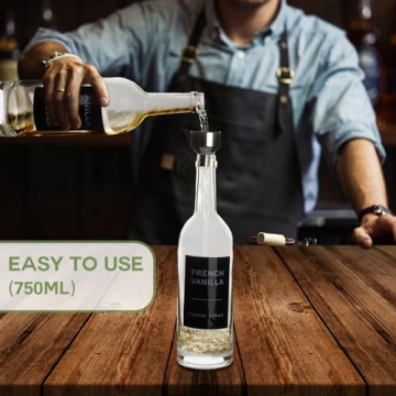 MSTCMZP 4 Piece Glass Coffee Syrup Dispenser Set