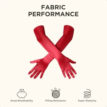 Elegant BABEYOND Long Satin Gloves for Parties and Costumes