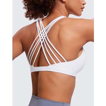 Buy CRZ YOGA Women's Strappy Criss Cross Sports Bra