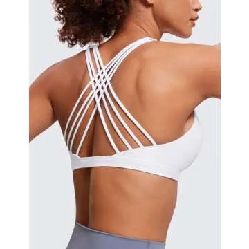 Buy CRZ YOGA Women's Strappy Criss Cross Sports Bra