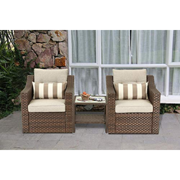 SOLAURA 3-Piece Patio Set for Ultimate Outdoor Comfort
