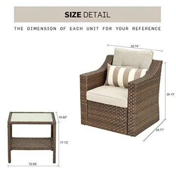 SOLAURA 3-Piece Patio Set for Ultimate Outdoor Comfort