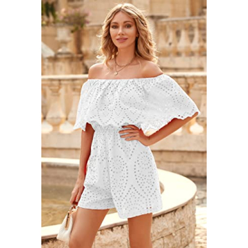 PRETTYGARDEN Women's Embroidered Summer Romper