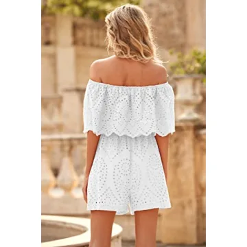 PRETTYGARDEN Women's Embroidered Summer Romper