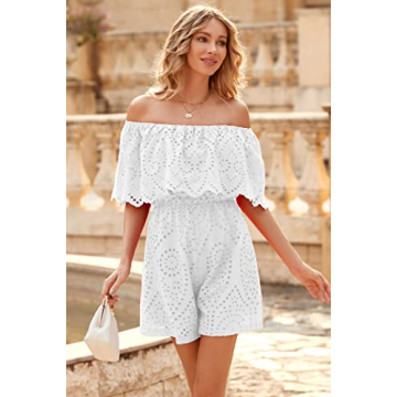 PRETTYGARDEN Women's Embroidered Summer Romper