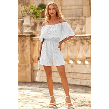 PRETTYGARDEN Women's Embroidered Summer Romper