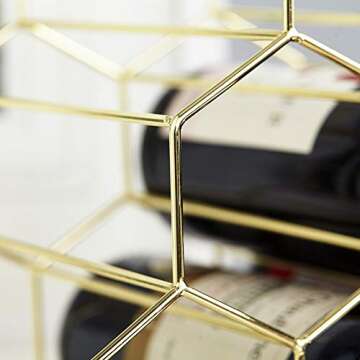 PENGKE Freestanding Wine Rack for 6 Bottles Storage