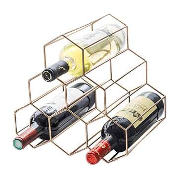 PENGKE Freestanding Wine Rack for 6 Bottles Storage