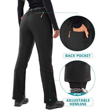 IUGA Women's Snow Pants Waterproof Insulated Softshell