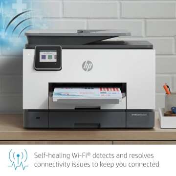 HP OfficeJet Pro 9020 All-in-One Wireless Printer, with Smart Tasks & Advanced Scan Solutions -for Smart Office Productivity, Works with Alexa (1MR78A)
