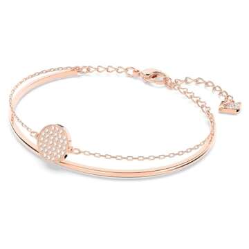 Swarovski Sublima Bangle Bracelet, Rose Gold Tone Finish, Clear Crystals
