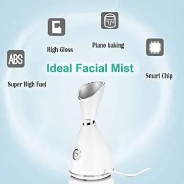 Facial Steamers,Lumcrissy Nano Ionic Face Steamer for Home Facial Warm Mist Humidifier Steamer for Face,Unclogs Pores Clear Blackheads & Deep Cleaning Acne Humidifier, Ideal Gift