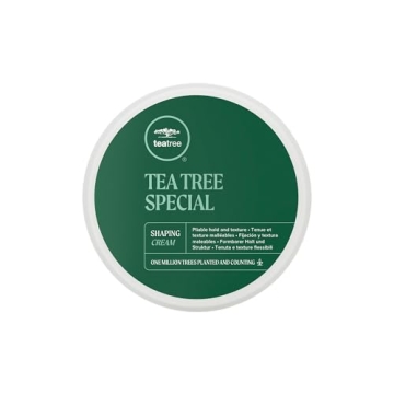 Tea Tree Shaping Cream, Hair Styling Cream, Long-Lasting Hold, Matte Finish, For All Hair Types, 3 o...