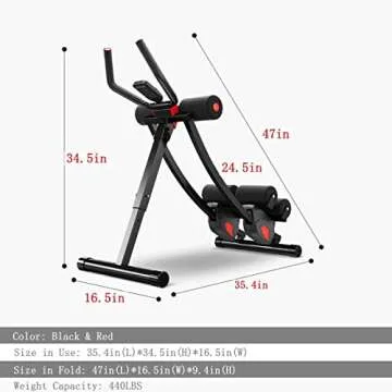 Fitlaya Fitness Ab Machine - Professional Level Home Gym Equipment, Foldable & Height Adjustable