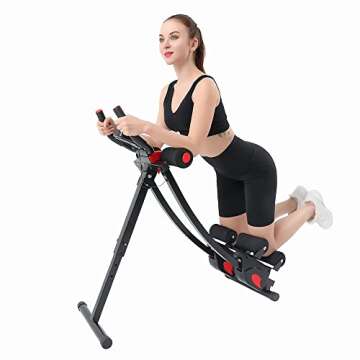 Fitlaya Fitness ab machine, ab workout equipment for home gym, Height Adjustable ab trainer, foldable fitness equipment.