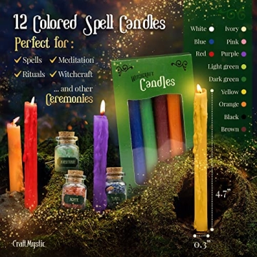 Witchcraft Supplies Kit for Beginners - Crystals and Herbs