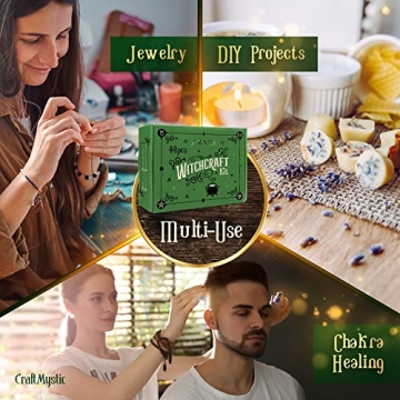 Witchcraft Supplies Kit for Beginners - Crystals and Herbs