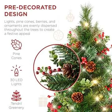 Best Choice 24.5in Outdoor Pathway Christmas Trees