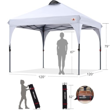 ABCCANOPY Canopy Tent Portable 10x10 for Outdoor Events