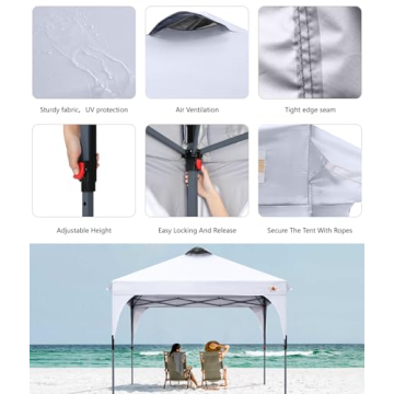 ABCCANOPY Canopy Tent Portable 10x10 for Outdoor Events