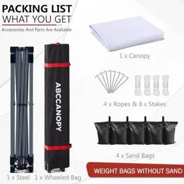 ABCCANOPY Canopy Tent Portable 10x10 for Outdoor Events