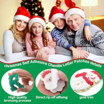 Geosar 54 Iron on Chenille Letter Patches for DIY