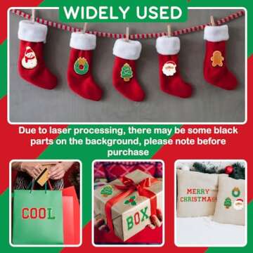 Geosar 54 Iron on Chenille Letter Patches for DIY