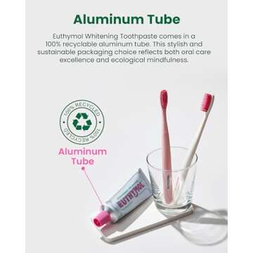 EUTHYMOL Whitening Toothpaste (3.7fl oz*3, Pack of 3) - Stain Removal in 2 Weeks, Long-Lasting Freshness for Sensitive Gum & Teeth. Bad Breath, Cavity Prevention. Recyclable Aluminum Tube