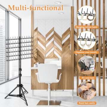 Adjustable 144 Pegs Hair Braiding Rack for Easy Styling