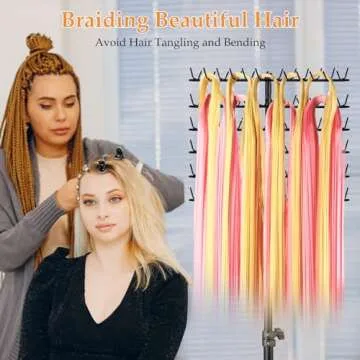 Adjustable 144 Pegs Hair Braiding Rack for Easy Styling