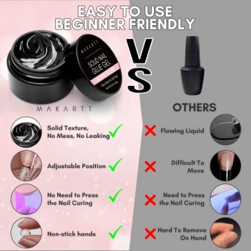 Makartt Solid Nail Glue Gel for Strong Press On Nails