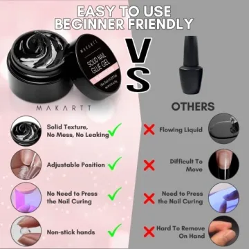 Makartt Solid Nail Glue Gel for Strong Press On Nails