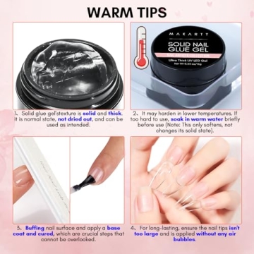 Makartt Solid Nail Glue Gel for Strong Press On Nails