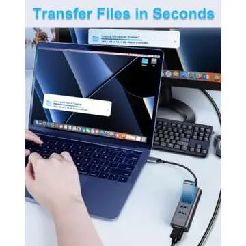 TWOPAN 5 in 1 USB C Hub with 4K HDMI, 4 USB 3.0 Ports, Multiport Adapter for Laptop, MacBook Pro/Air, iMac, iPad, Pixelbook, Thinkpad, XPS and USB-C Devices