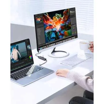 TWOPAN 5 in 1 USB C Hub with 4K HDMI, 4 USB 3.0 Ports, Multiport Adapter for Laptop, MacBook Pro/Air, iMac, iPad, Pixelbook, Thinkpad, XPS and USB-C Devices