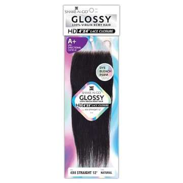 Glossy 100% Virgin Remy Hair Extensions - Natural Black