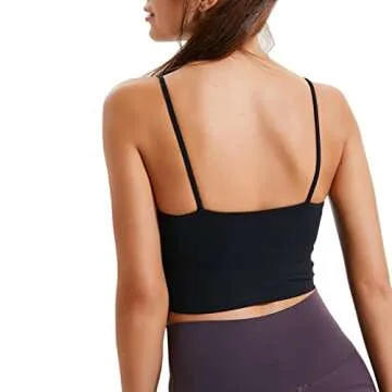Gecdgzs Longline Padded Sport Bra for Women