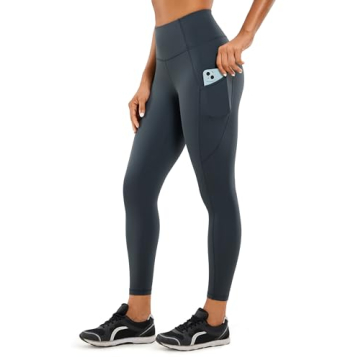 CRZ YOGA Women's Naked Feeling Workout Leggings - High Waisted Yoga Pants with Pockets