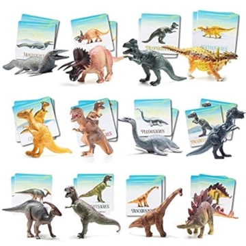PREXTEX Dinosaur Toy Set with Memory Cards for Kids